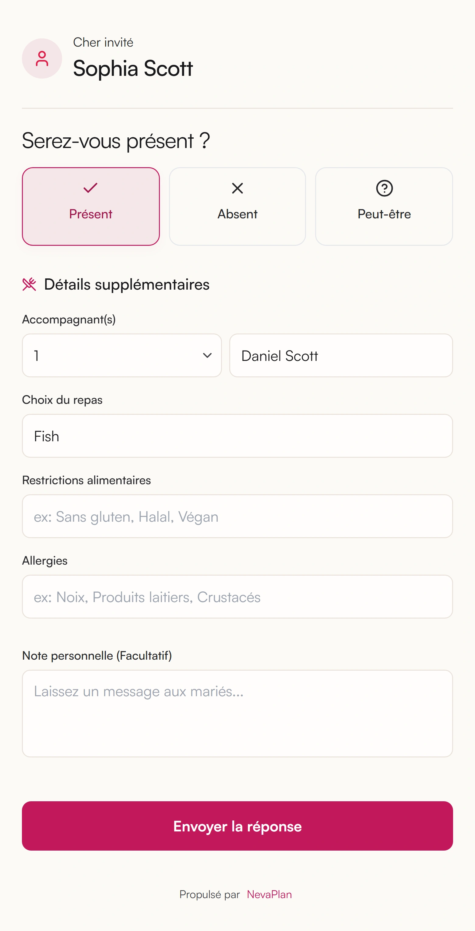 Vos invités répondent