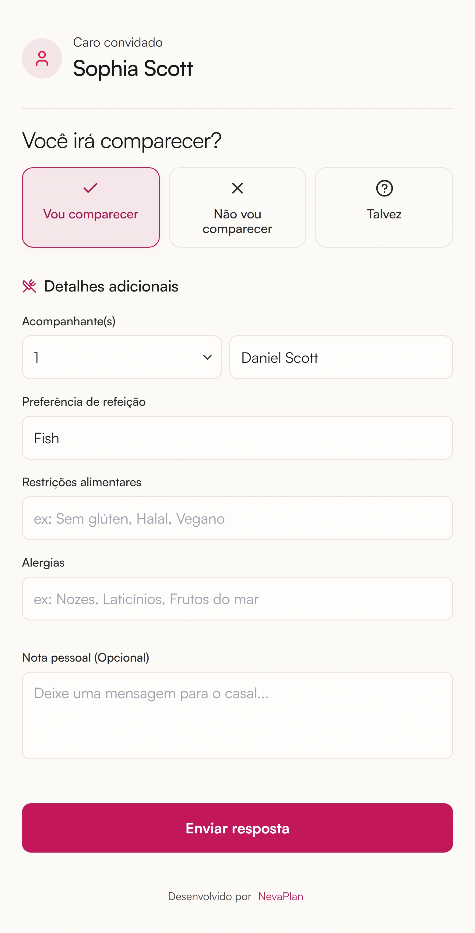 Seus convidados respondem
